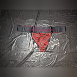 Skull and Bones Men's Red Animal Print Thong underwear Size L